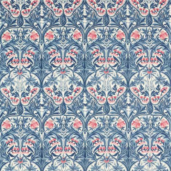 Morris and Co Tyg Bluebell — Emery Walker`s House Fabric Collection Indigo Rose