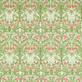 Morris and Co Tyg Bluebell — Emery Walker`s House Fabric Collection Leaf Green Sweet Briar