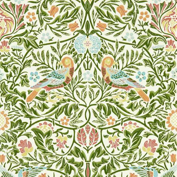 Morris and Co Tapet Bird Wallpaper Bough`s Green