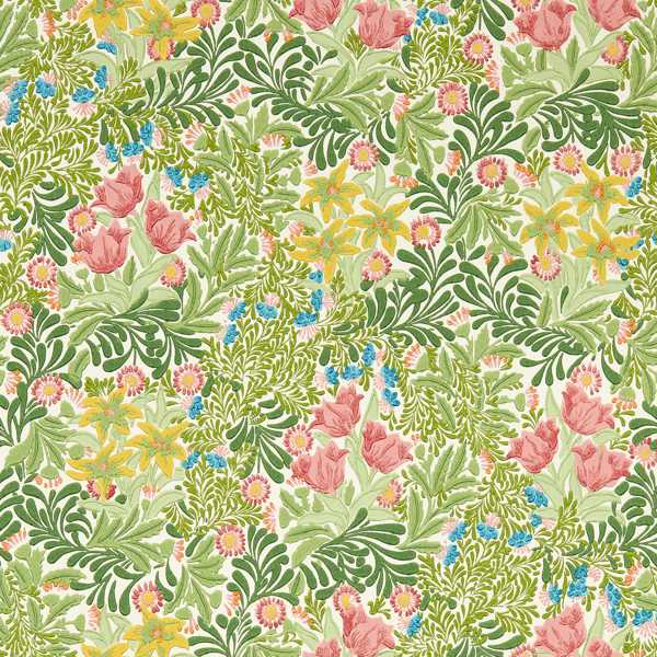 Morris and Co Behang Bower Wallpaper Bough`s Green Rose