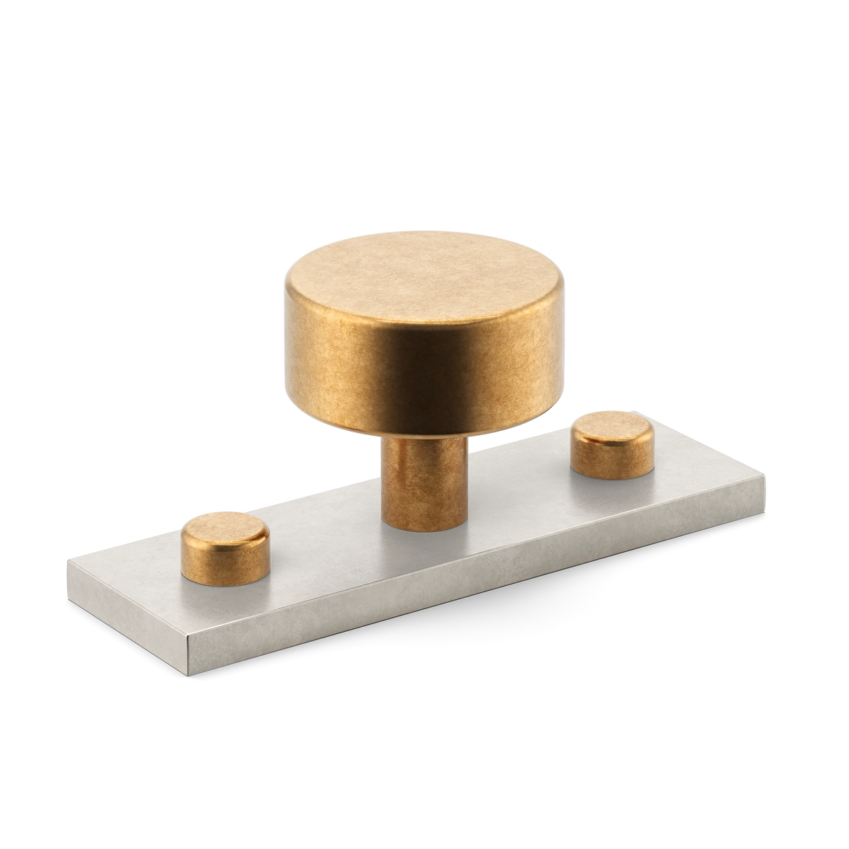MIX slät Skåpsknopp & Bakplatta — 192mm