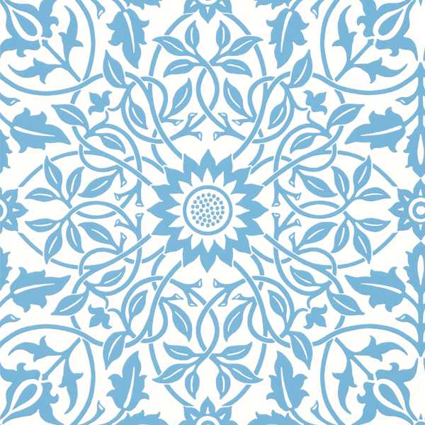 Morris and Co Behang St James Ceiling China Blue