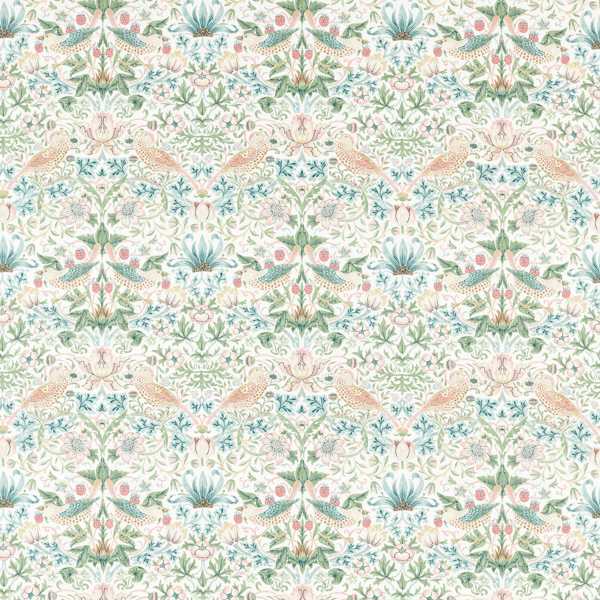 Morris and Co Tyg Strawberry Thief — Simply Morris Fabrics Cochineal Willow