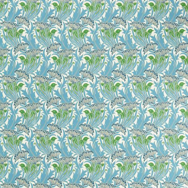 Morris and Co Stoff Laceflower Garden Green Lagoon