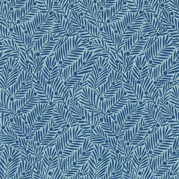 Morris and Co Yew & Aril Indigo -tapetti