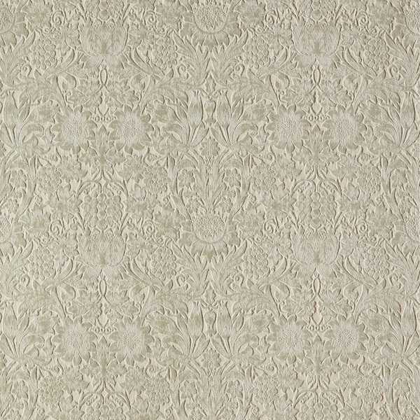 Morris and Co Tyg Sunflower Caffoy Velvet Fired Biscuit