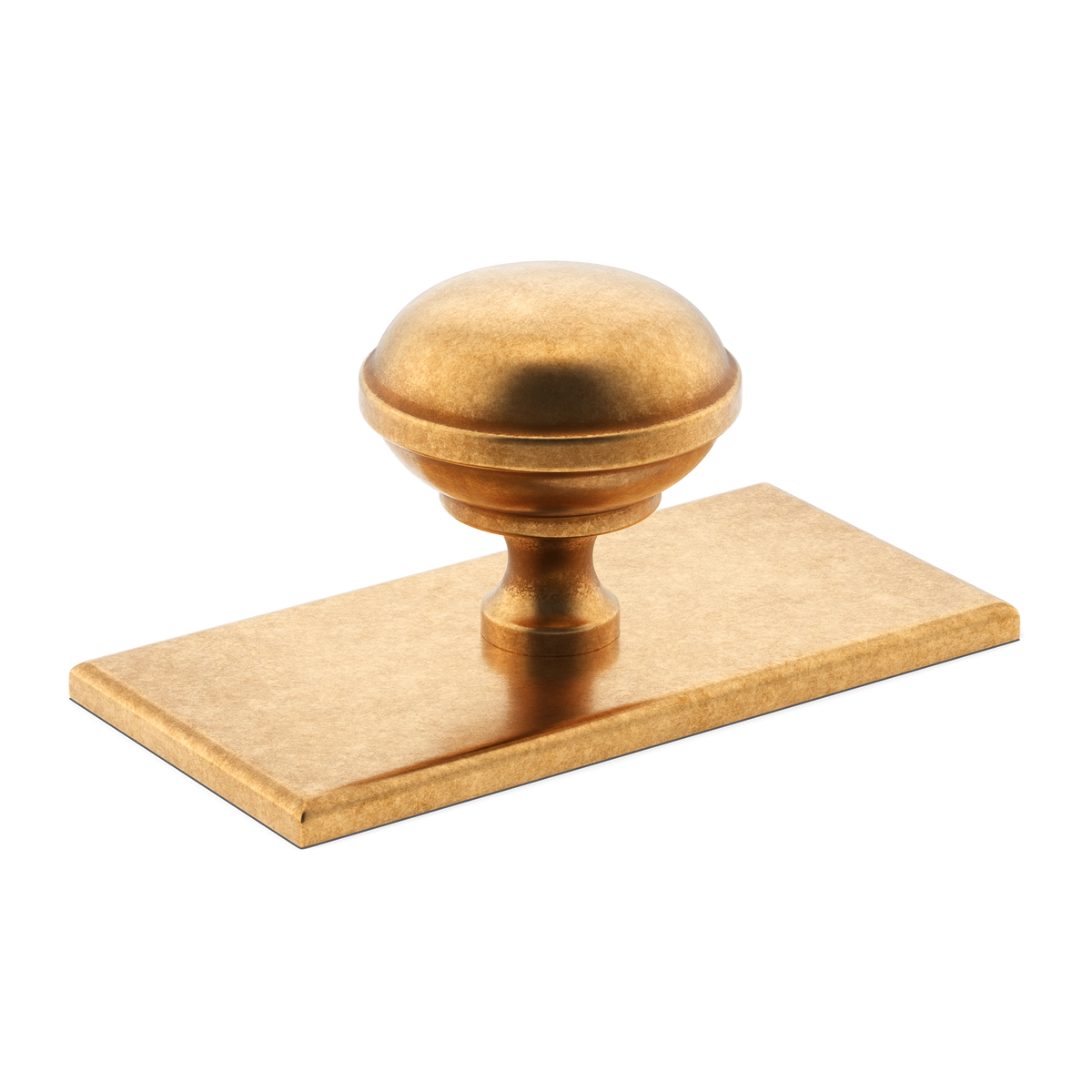 Armac Martin Queslett Cabinet Knob, rectangular – Antique brass