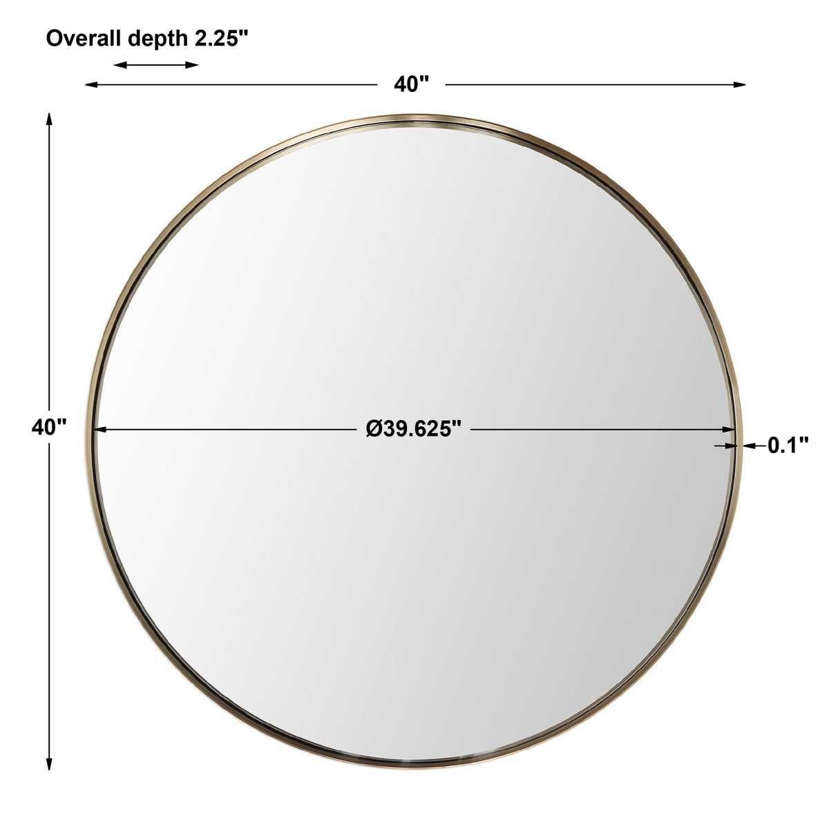 Padria Round Mirror - 102cm Brass