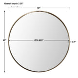 Padria Round Mirror - 102cm Brass