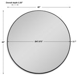 Padria Round Mirror - 122cm Black