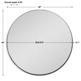 Padria Round Mirror - 40 Nickel