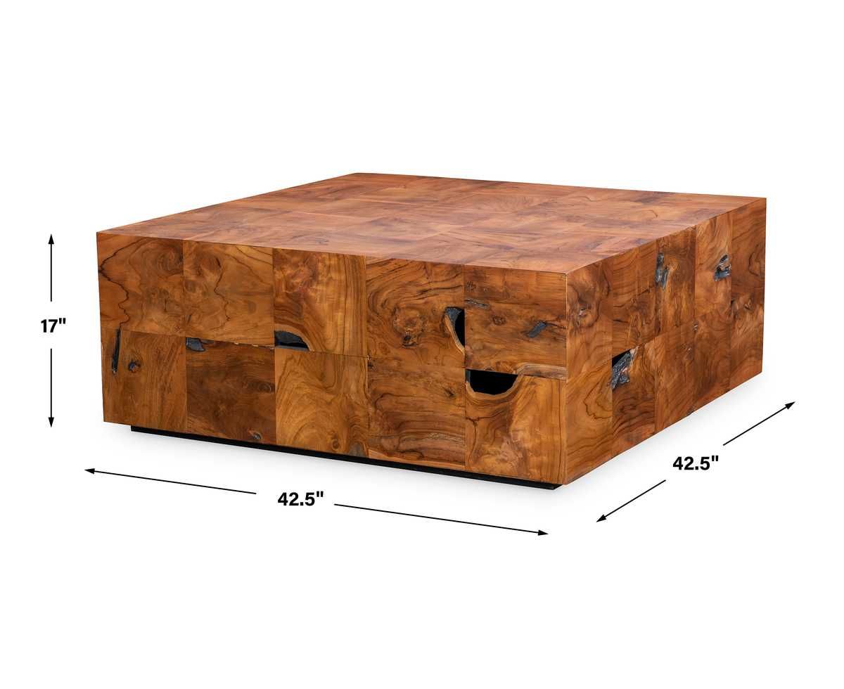 Teak Tac Toe Coffee Table - Carmel
