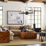 Teak Tac Toe End Table - Caramel
