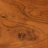 Teak Tac Toe End Table - Caramel
