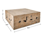 Teak Tac Toe Coffee Table - Light