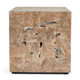 Teak Tac Toe End Table - Light