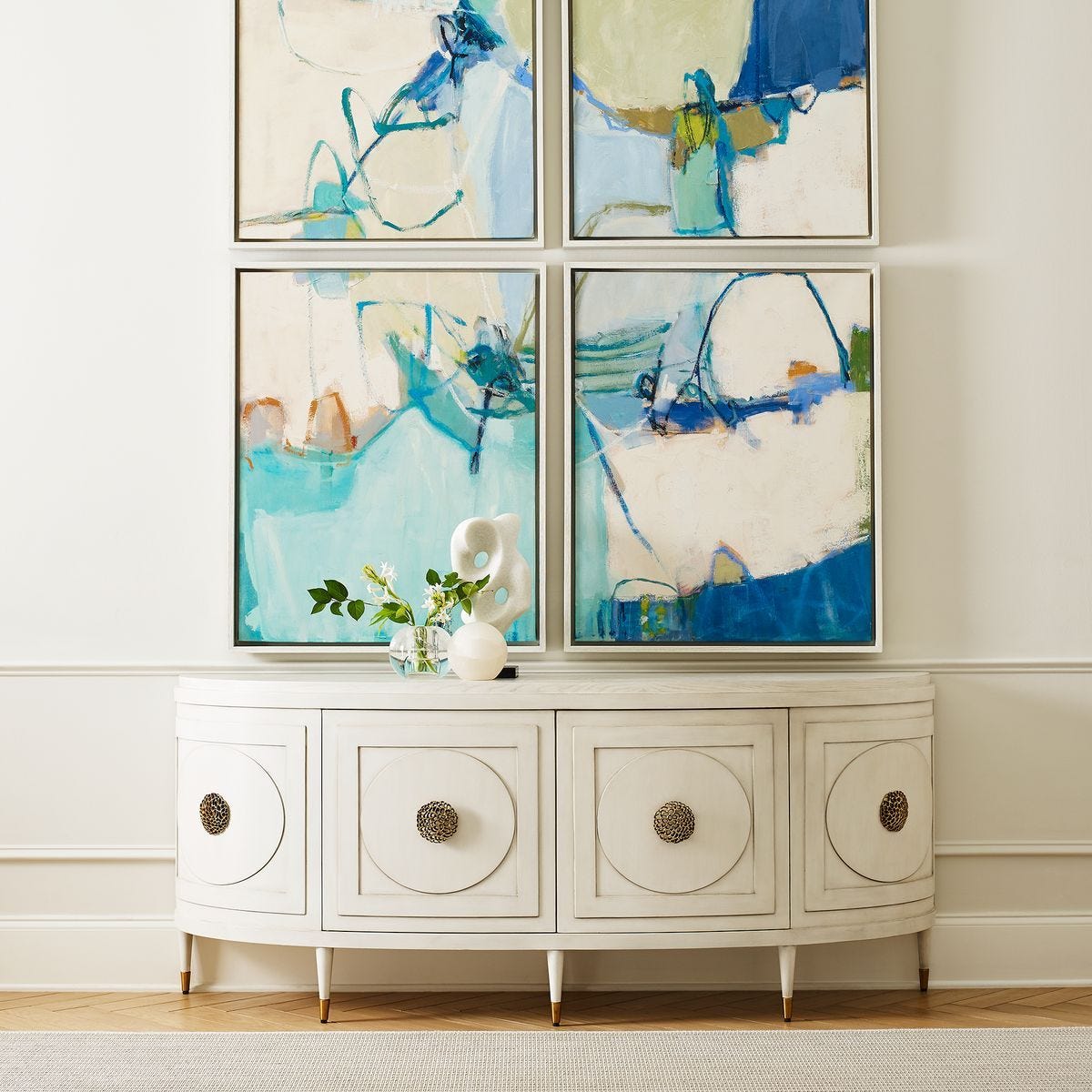 Paris Console Cabinet in White - Large