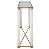 White Pillar Console Table