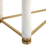 White Pillar Console Table