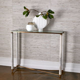 White Pillar Console Table