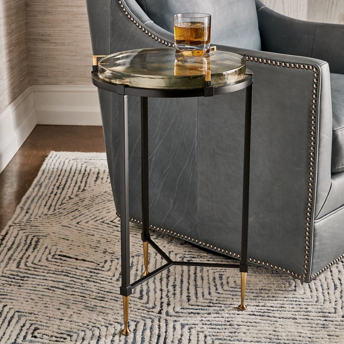 Ice Block Accent Table - Round
