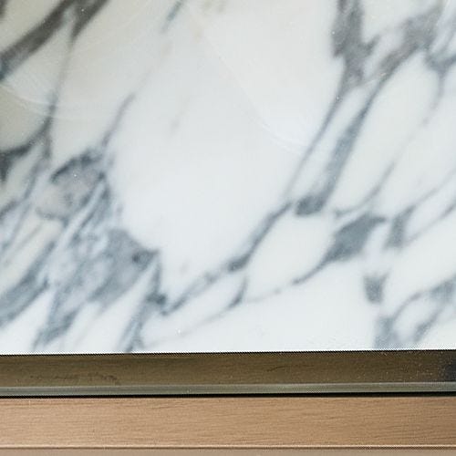 Floating Plane Coffee Table - Marble/Brass