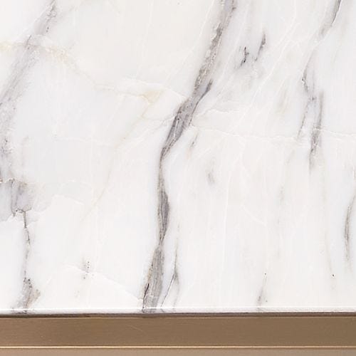 Floating Plane End Table - Marble/Brass