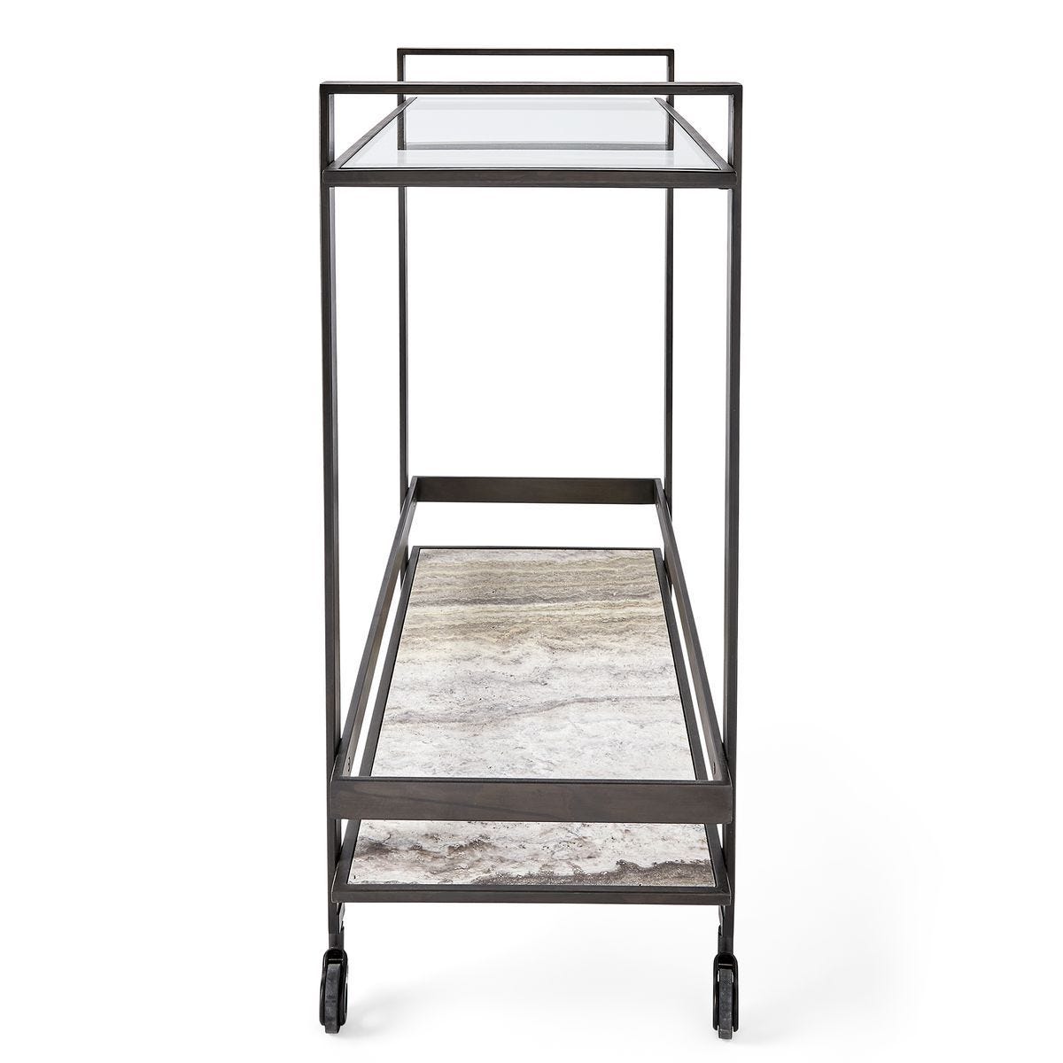 Roll Along Bar Cart - Bronze