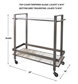 Roll Along Bar Cart - Bronze