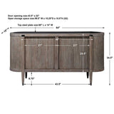 Tambour Cabinet - Natural Wash