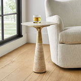 Pier Accent Table - Beige Travertine