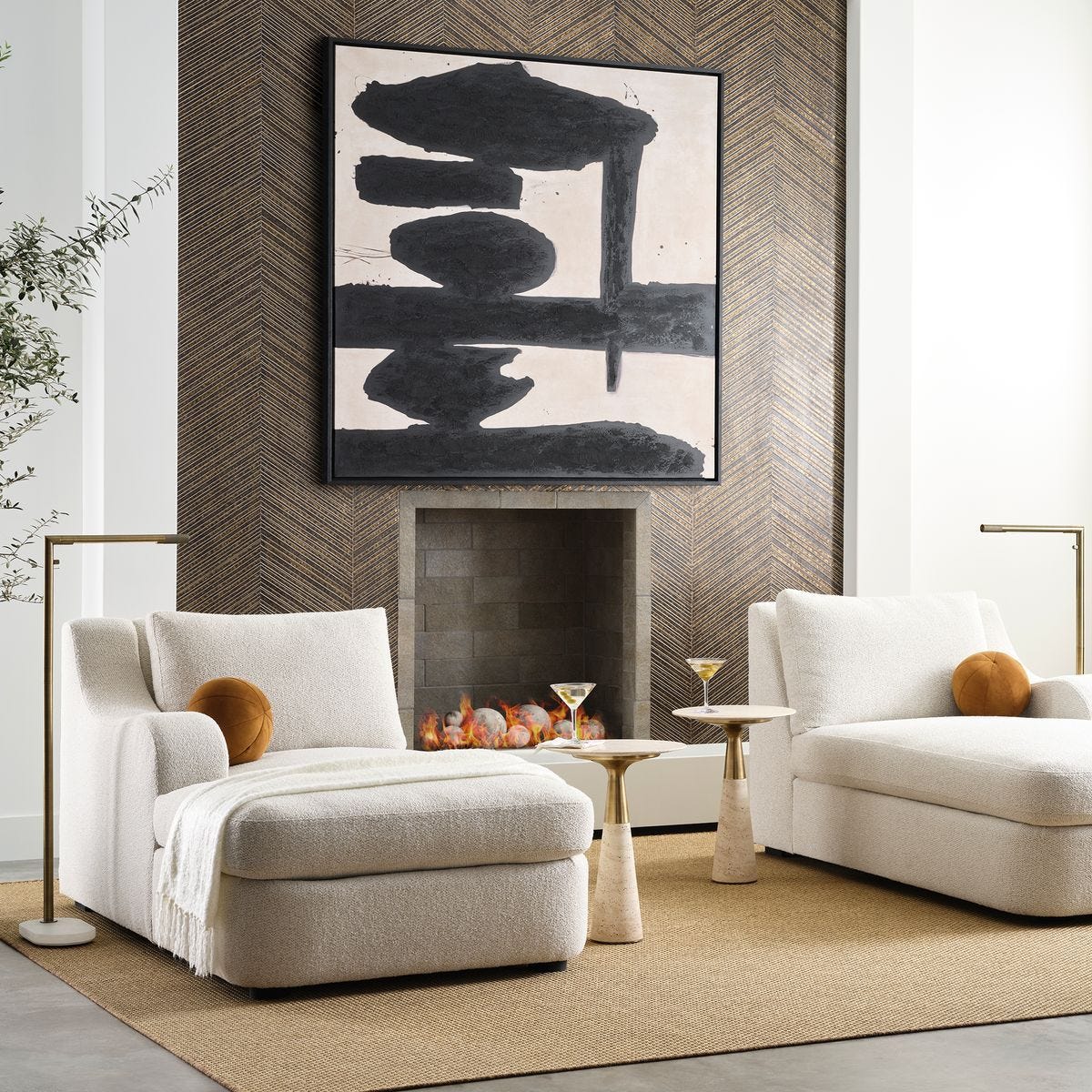 Pier Accent Table - Beige Travertine