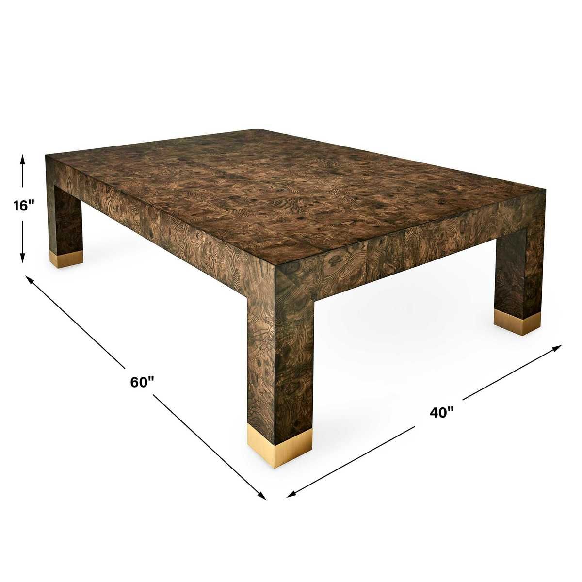 Ingrain Coffee Table in Cocoa Brown