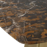 Equilateral Bistro Table in Michelangelo and Brass