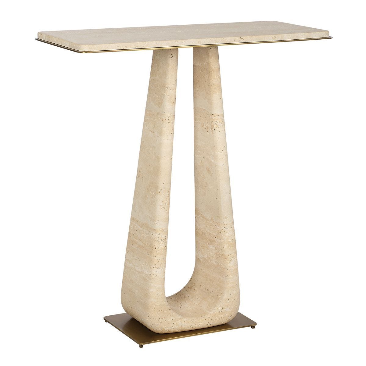 About Turn Console Table in Travertine