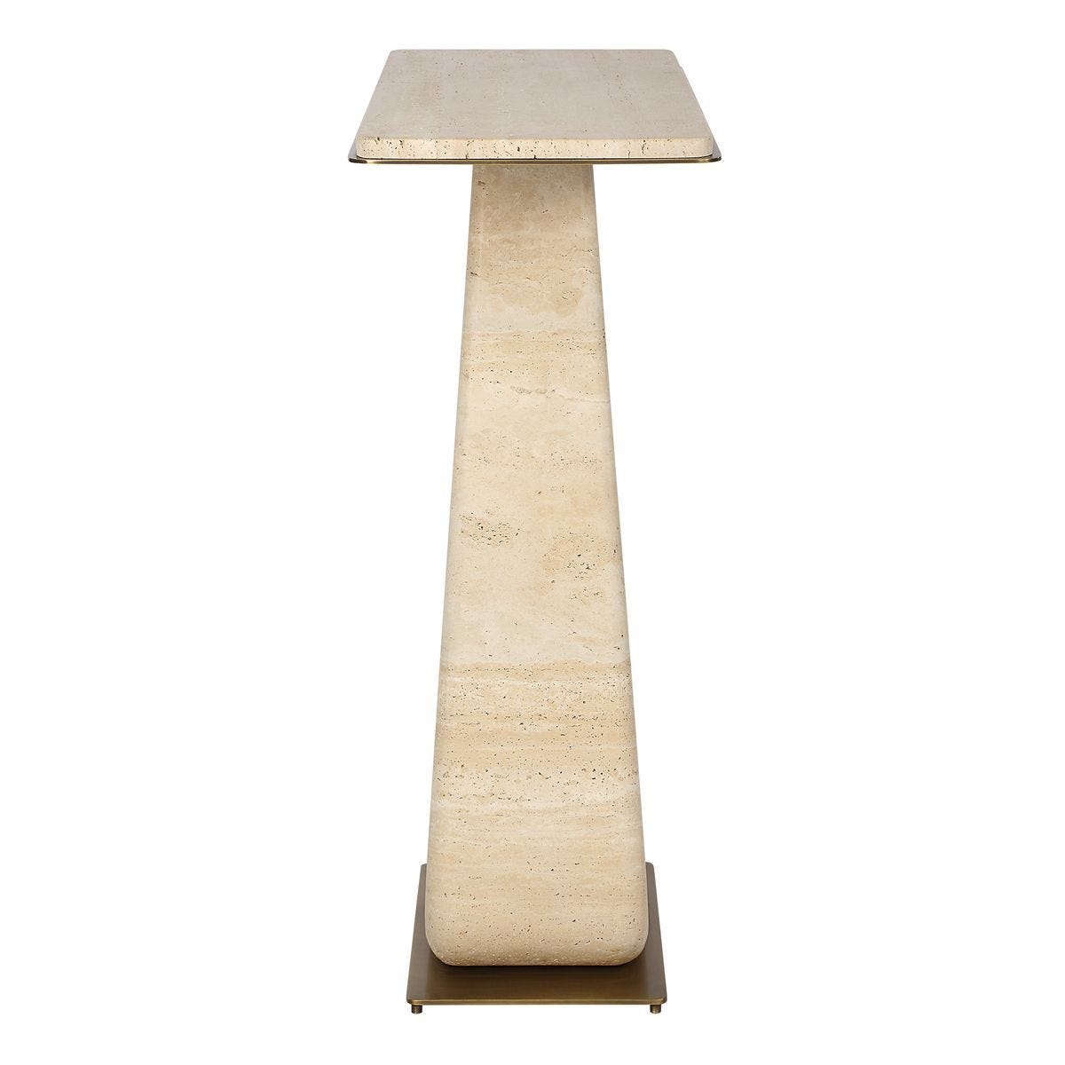 About Turn Console Table in Travertine