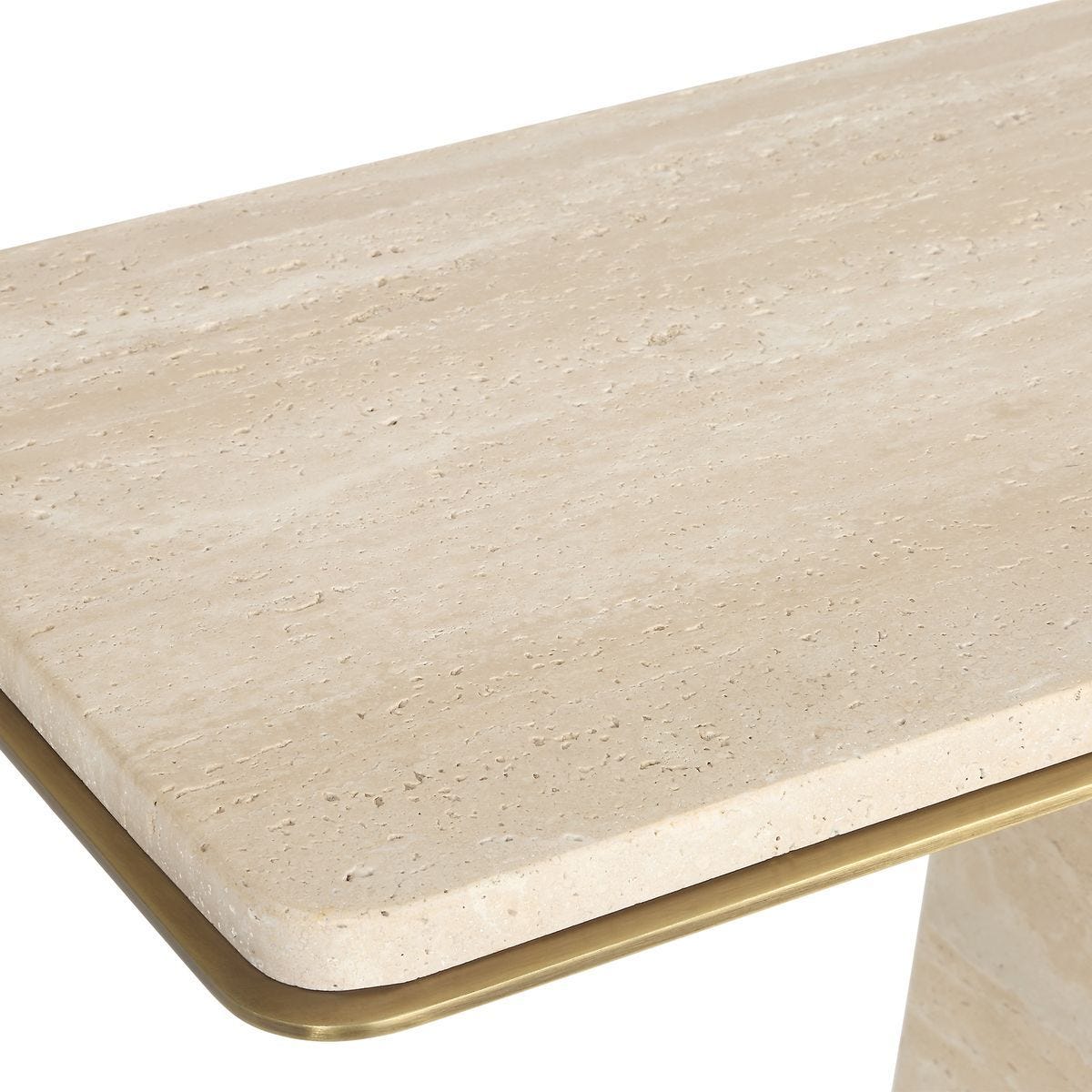 About Turn Console Table in Travertine