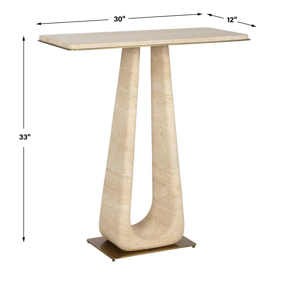 About Turn Console Table in Travertine