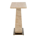 About Turn Side Table in Travertine
