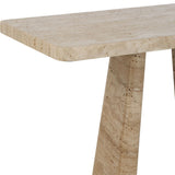 About Turn Side Table in Travertine