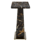 About Turn Side Table in Michelangelo Marble