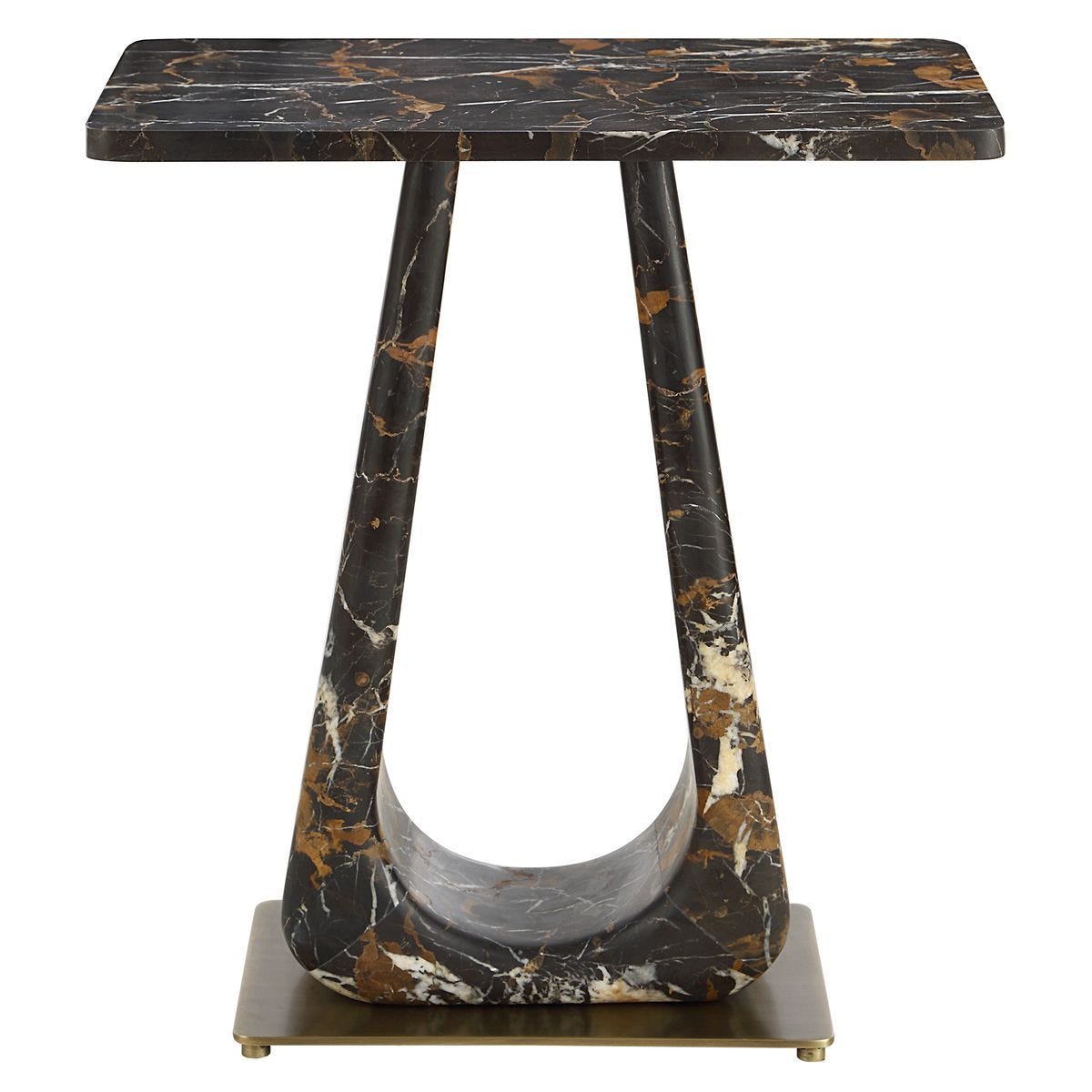 About Turn Side Table in Michelangelo Marble