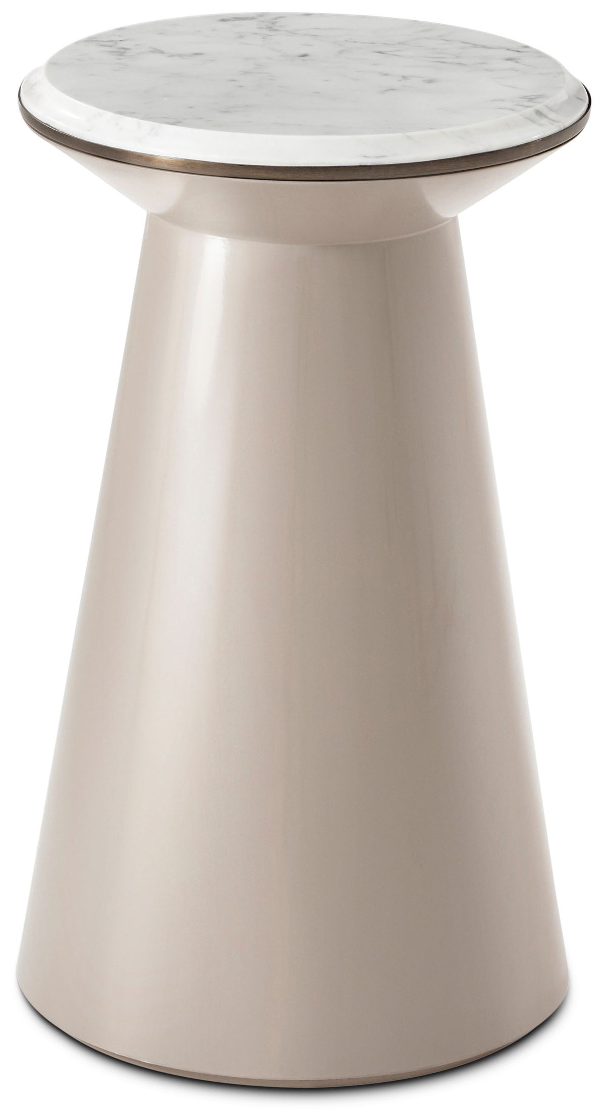 Litet Contour sidobord i Taupe & Pearl