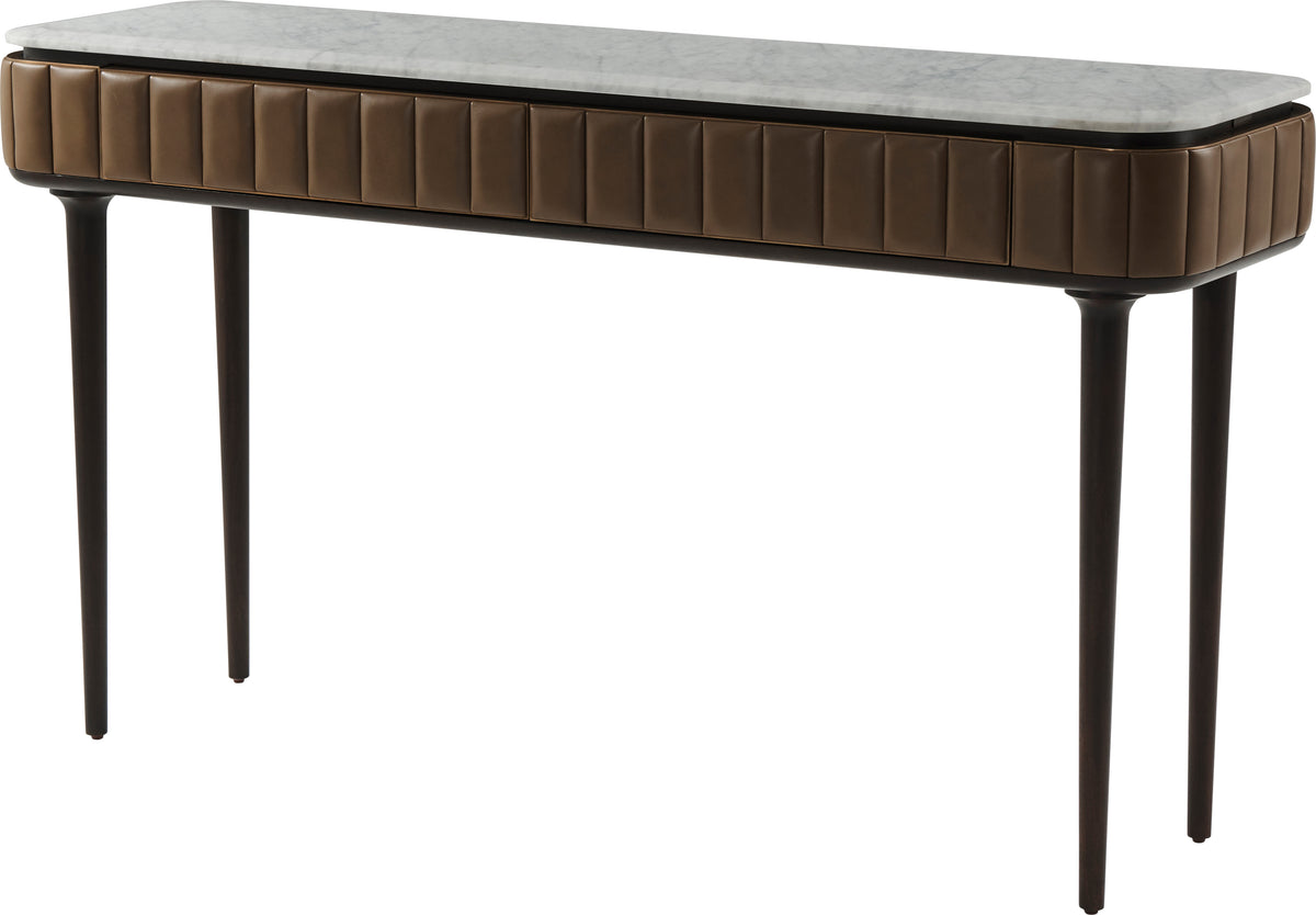 Billowy Console Table in Carrara Marble