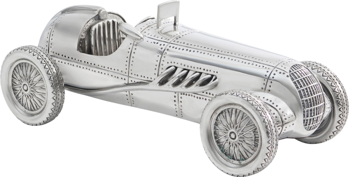 Brooklands Car Skulptur aus nickel