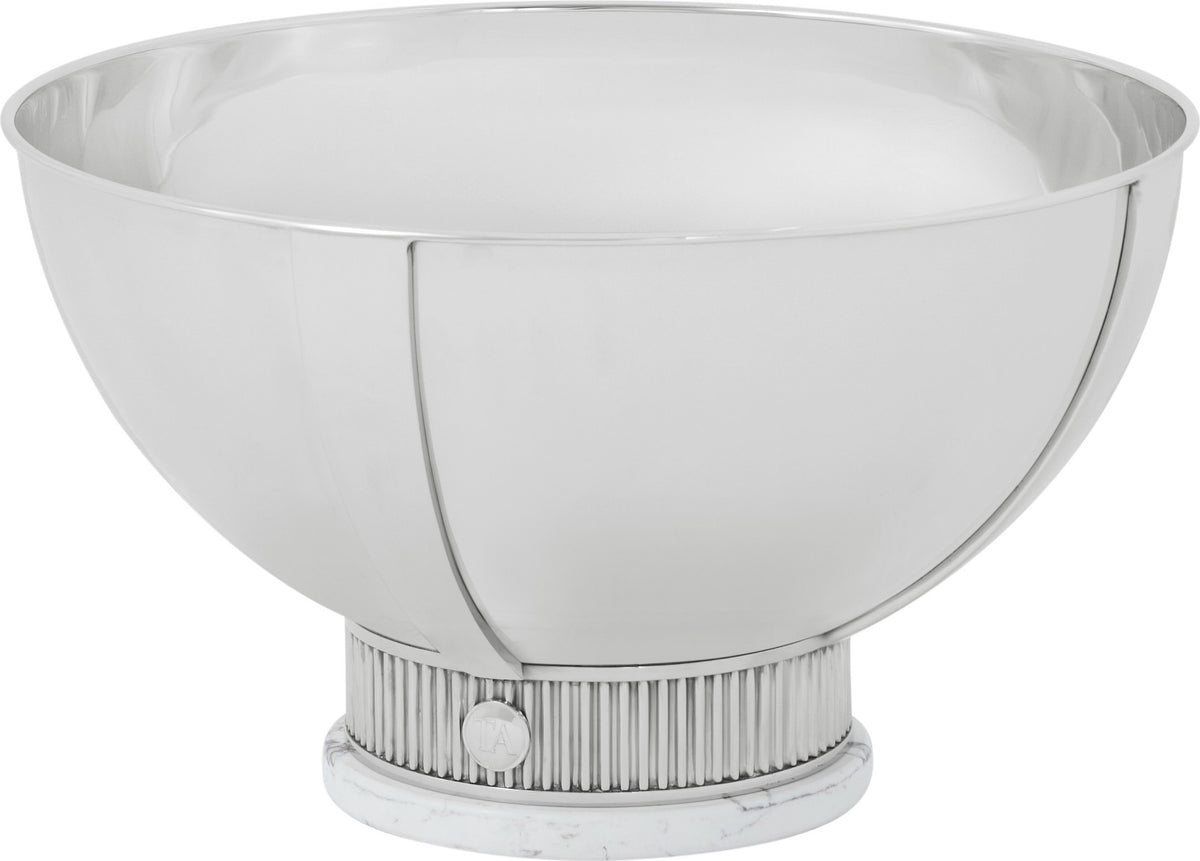 Gatsby Decorative Bowl in nickel Plated brass and quartz