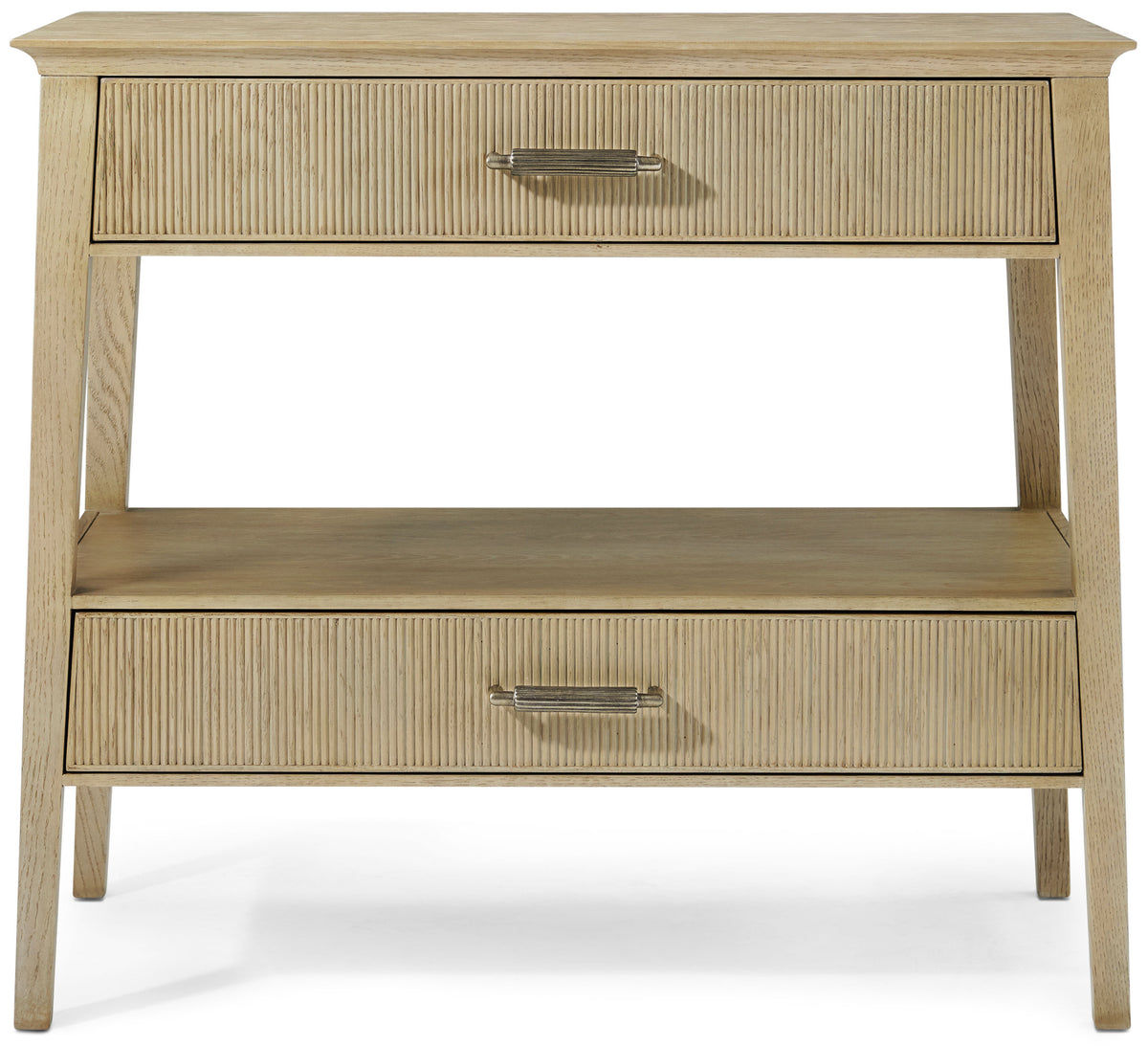 Balboa Wooden Bedside Table in Coastal Grey