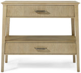 Balboa Wooden Bedside Table in Coastal Grey