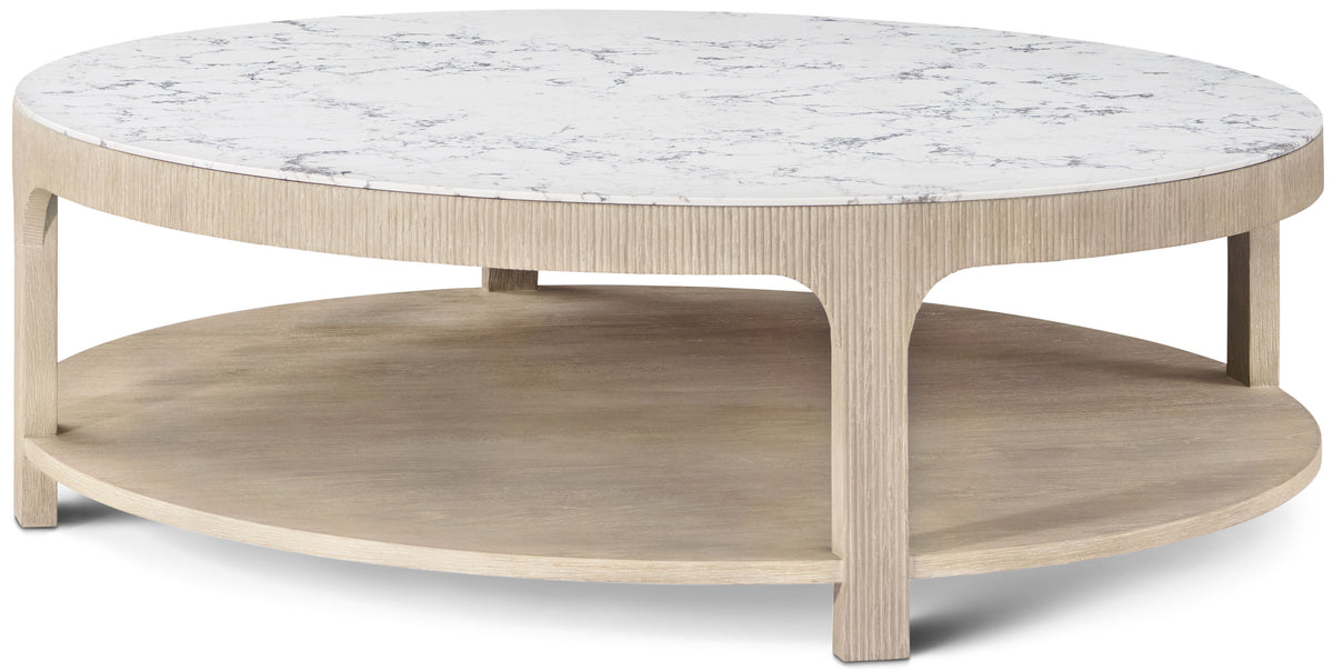 Horizon round coffee table in quartz
