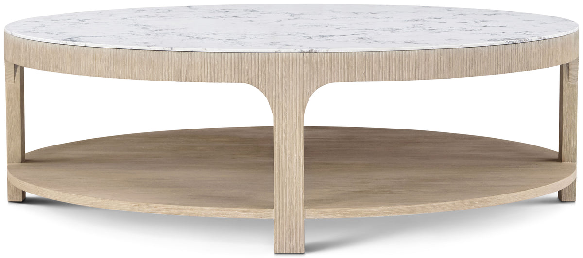 Horizon round coffee table in quartz